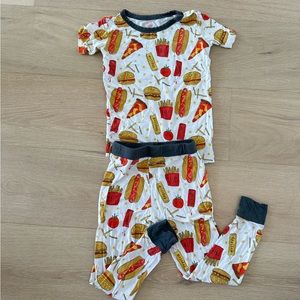 Little Sleepies Pajama Set, 2T, fast food
